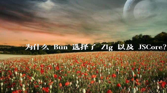 为什么 Bun 选择了 Zig 以及 JSCore？