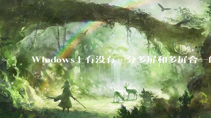 Windows上有没有一分多屏和多屏合一的软件？
